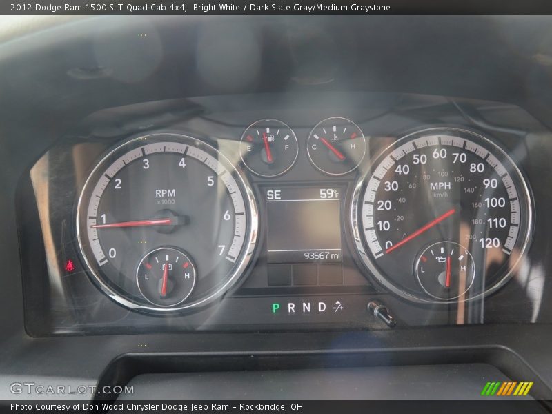Bright White / Dark Slate Gray/Medium Graystone 2012 Dodge Ram 1500 SLT Quad Cab 4x4
