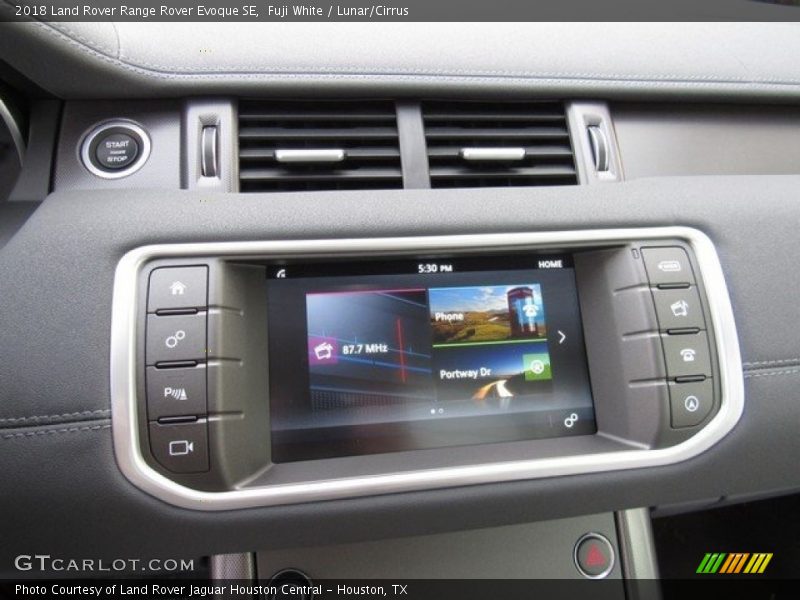 Controls of 2018 Range Rover Evoque SE