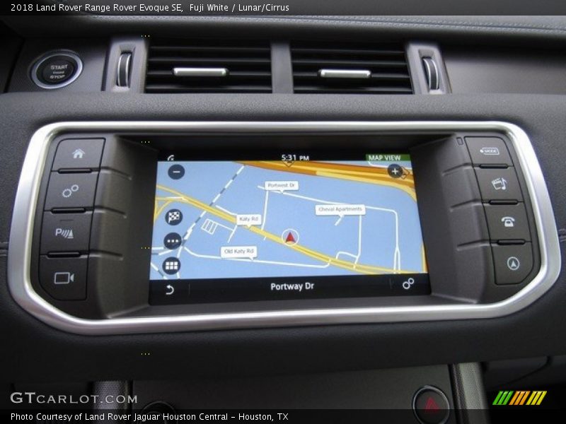 Navigation of 2018 Range Rover Evoque SE
