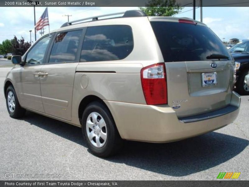 Sunset Gold Metallic / Beige 2008 Kia Sedona LX