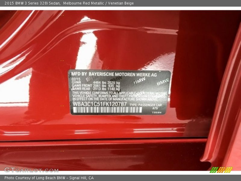Melbourne Red Metallic / Venetian Beige 2015 BMW 3 Series 328i Sedan