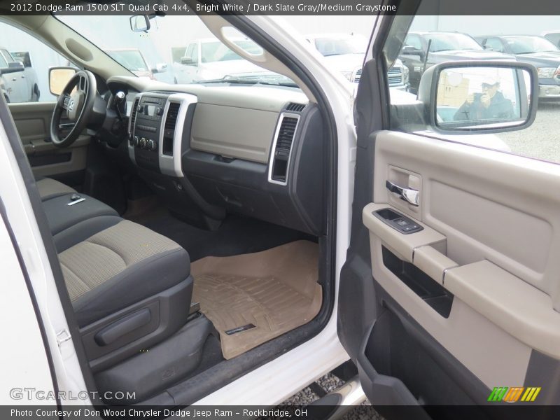 Bright White / Dark Slate Gray/Medium Graystone 2012 Dodge Ram 1500 SLT Quad Cab 4x4