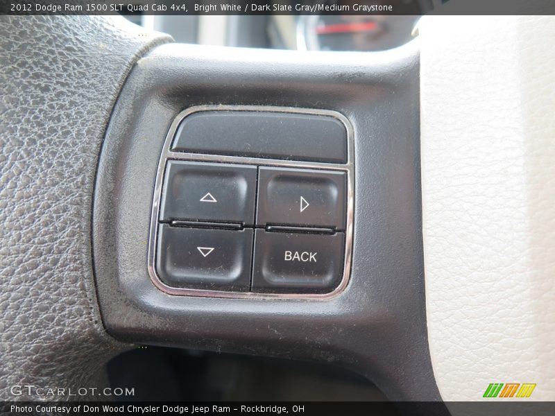 Bright White / Dark Slate Gray/Medium Graystone 2012 Dodge Ram 1500 SLT Quad Cab 4x4
