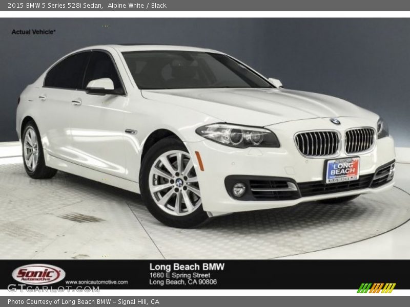 Alpine White / Black 2015 BMW 5 Series 528i Sedan