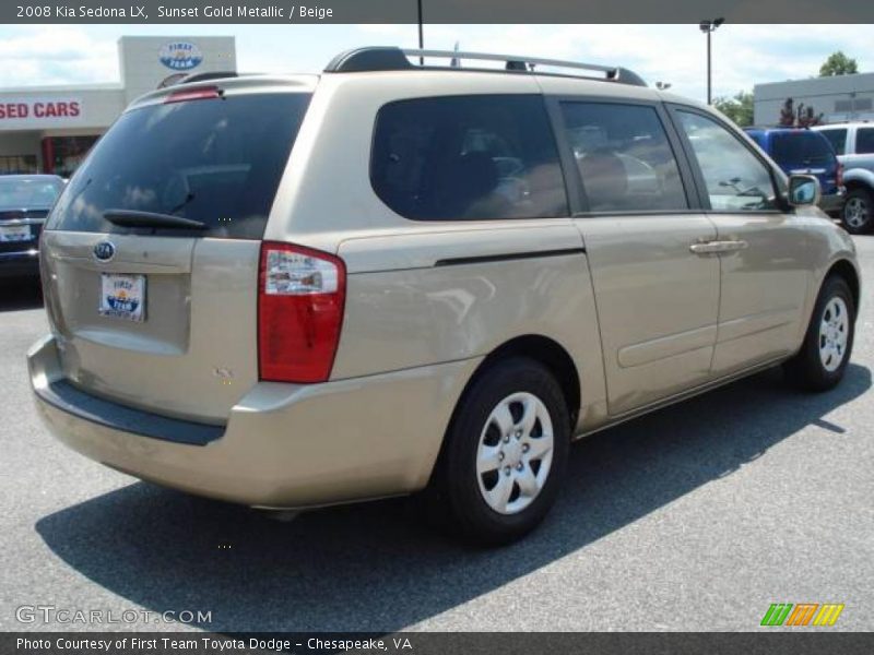 Sunset Gold Metallic / Beige 2008 Kia Sedona LX