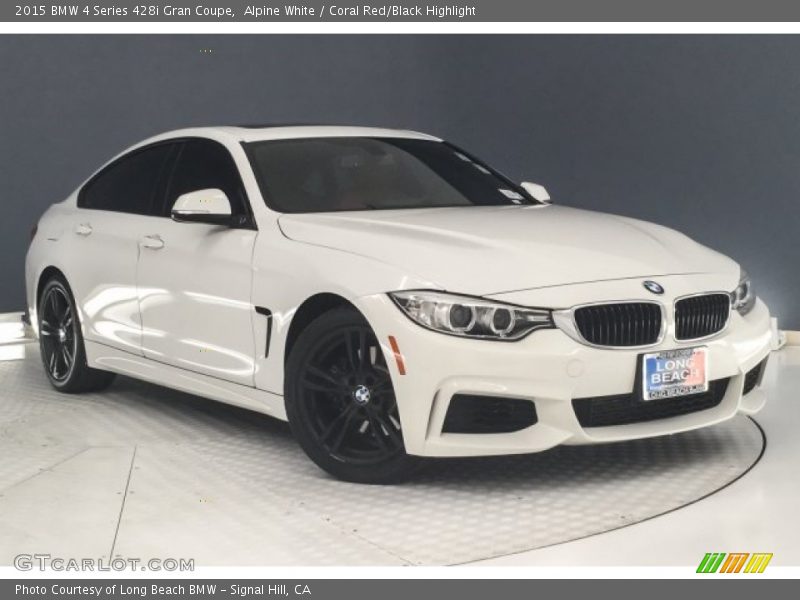 Alpine White / Coral Red/Black Highlight 2015 BMW 4 Series 428i Gran Coupe