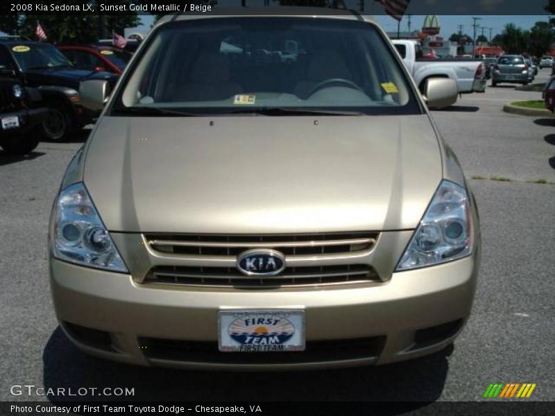 Sunset Gold Metallic / Beige 2008 Kia Sedona LX