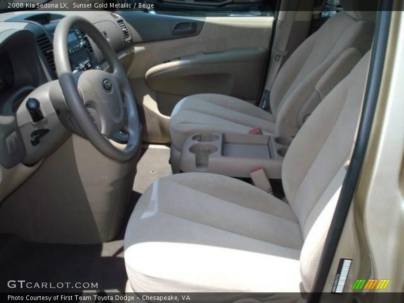 Sunset Gold Metallic / Beige 2008 Kia Sedona LX