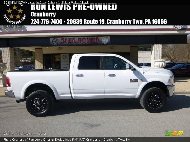 Bright White / Black 2013 Ram 2500 Laramie Crew Cab 4x4