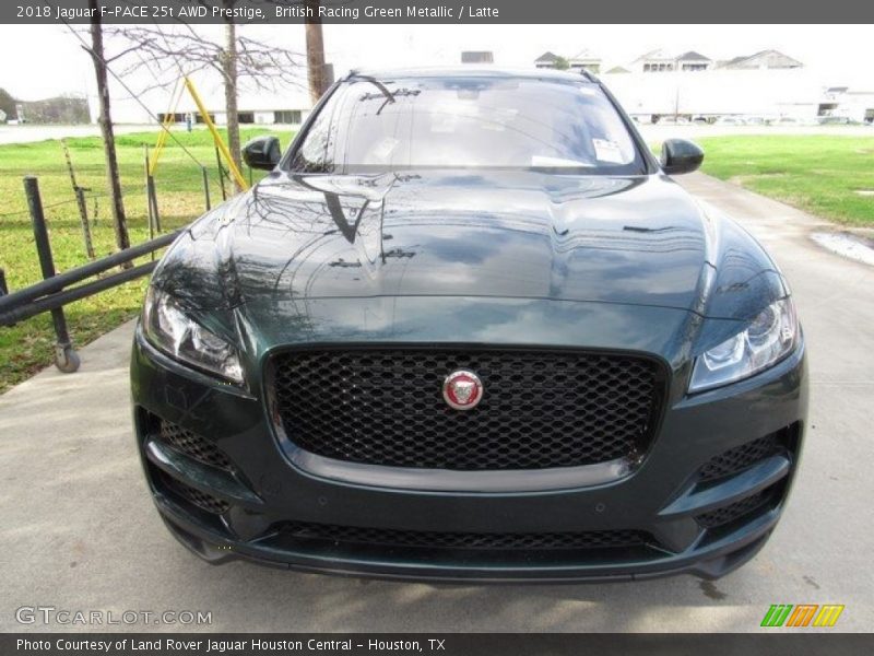 British Racing Green Metallic / Latte 2018 Jaguar F-PACE 25t AWD Prestige