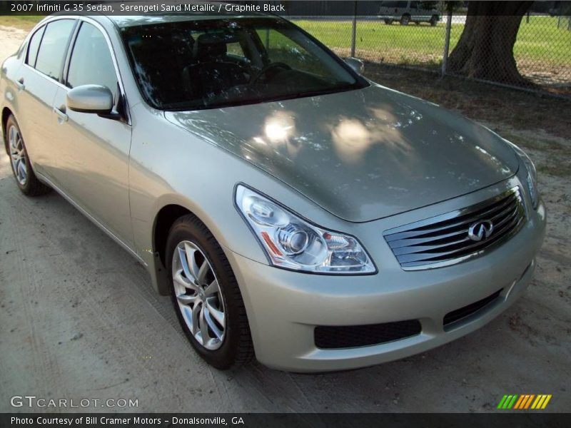 Serengeti Sand Metallic / Graphite Black 2007 Infiniti G 35 Sedan