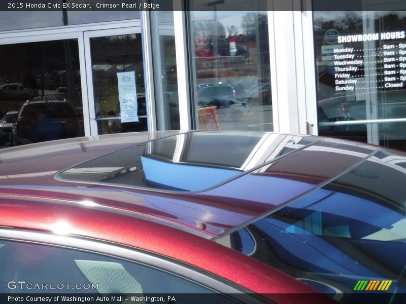 Crimson Pearl / Beige 2015 Honda Civic EX Sedan