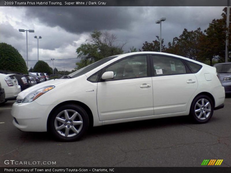 Super White / Dark Gray 2009 Toyota Prius Hybrid Touring