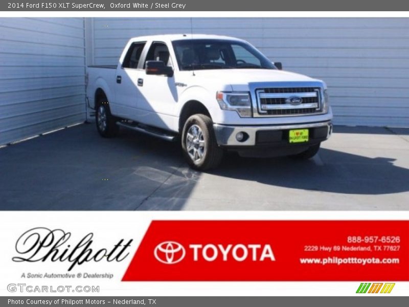 Oxford White / Steel Grey 2014 Ford F150 XLT SuperCrew