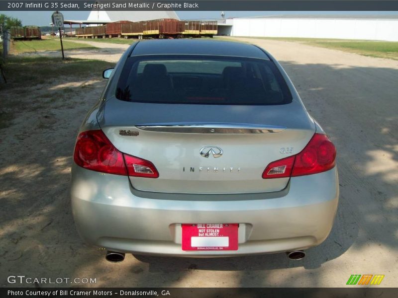 Serengeti Sand Metallic / Graphite Black 2007 Infiniti G 35 Sedan