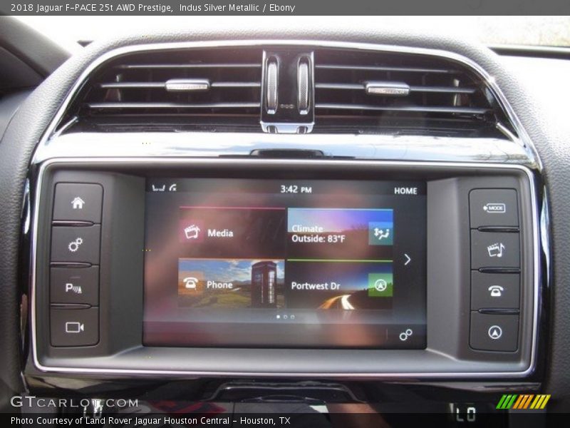 Indus Silver Metallic / Ebony 2018 Jaguar F-PACE 25t AWD Prestige
