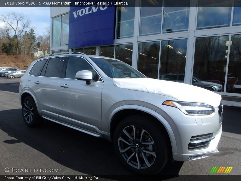 Bright Silver Metallic / Charcoal 2018 Volvo XC90 T5 AWD Momentum
