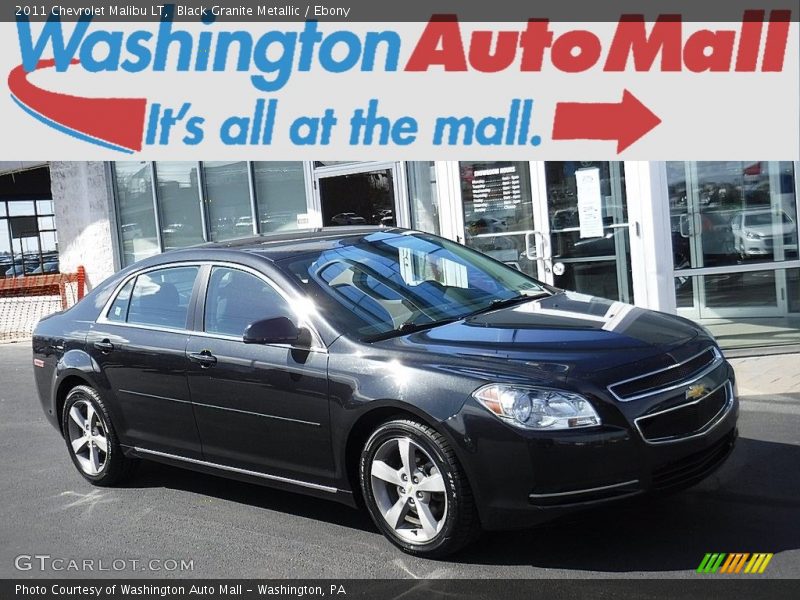 Black Granite Metallic / Ebony 2011 Chevrolet Malibu LT