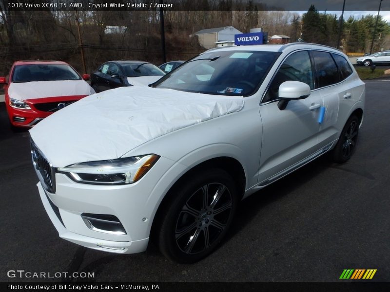 Crystal White Metallic / Amber 2018 Volvo XC60 T5 AWD