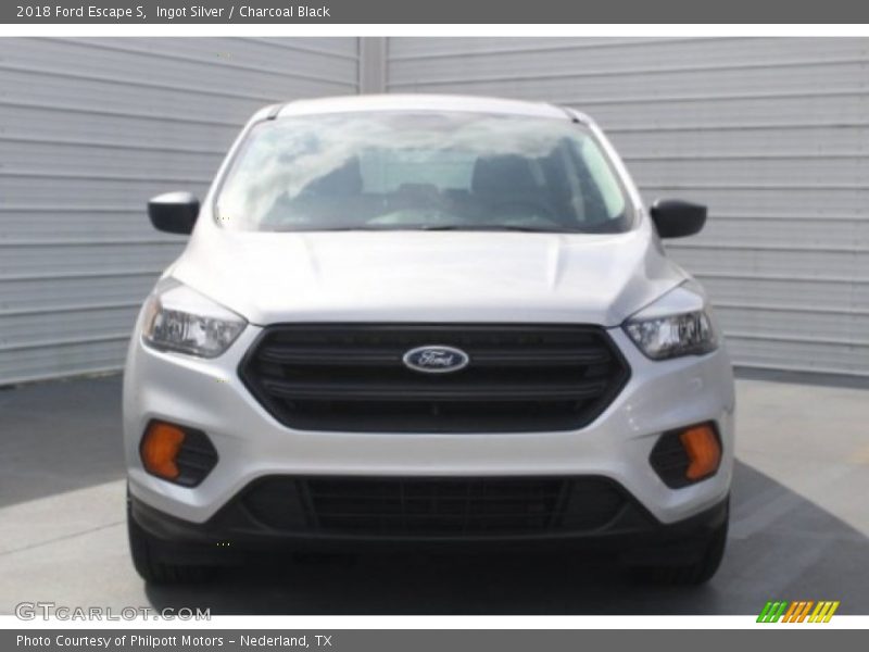 Ingot Silver / Charcoal Black 2018 Ford Escape S