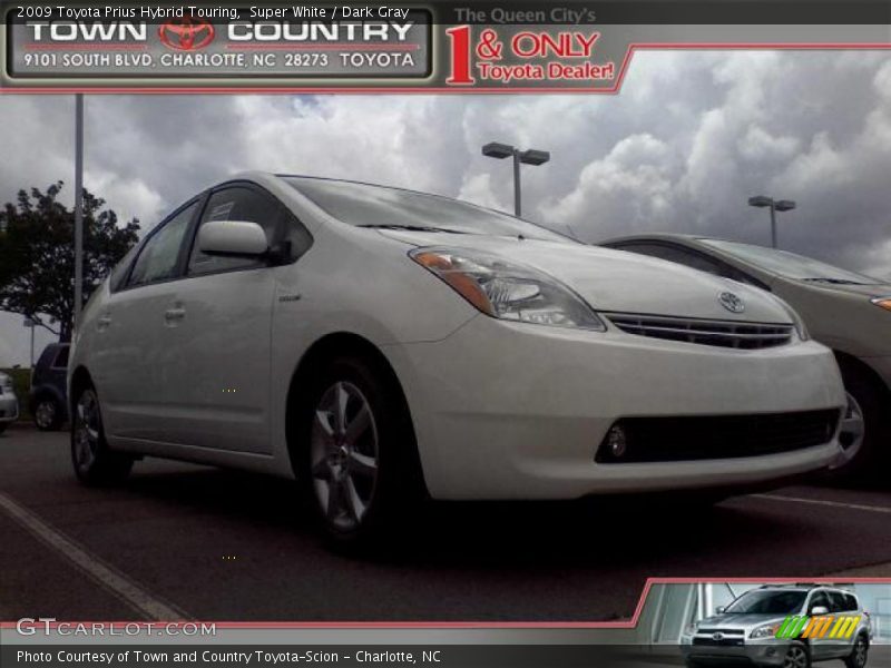 Super White / Dark Gray 2009 Toyota Prius Hybrid Touring