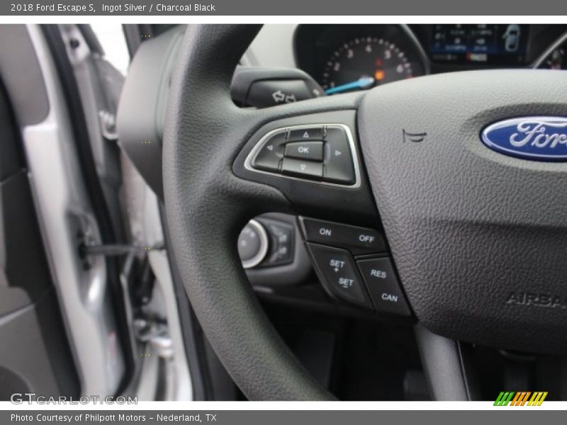 Ingot Silver / Charcoal Black 2018 Ford Escape S