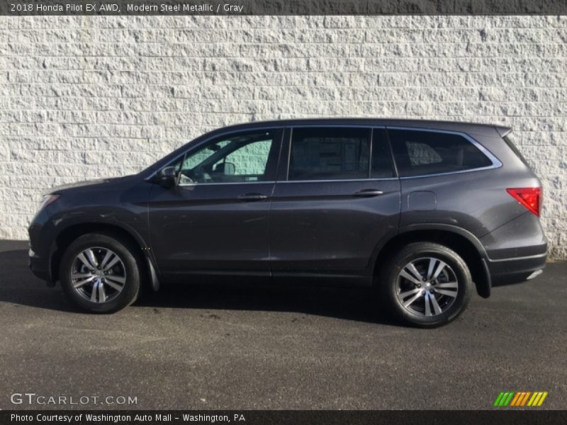 Modern Steel Metallic / Gray 2018 Honda Pilot EX AWD
