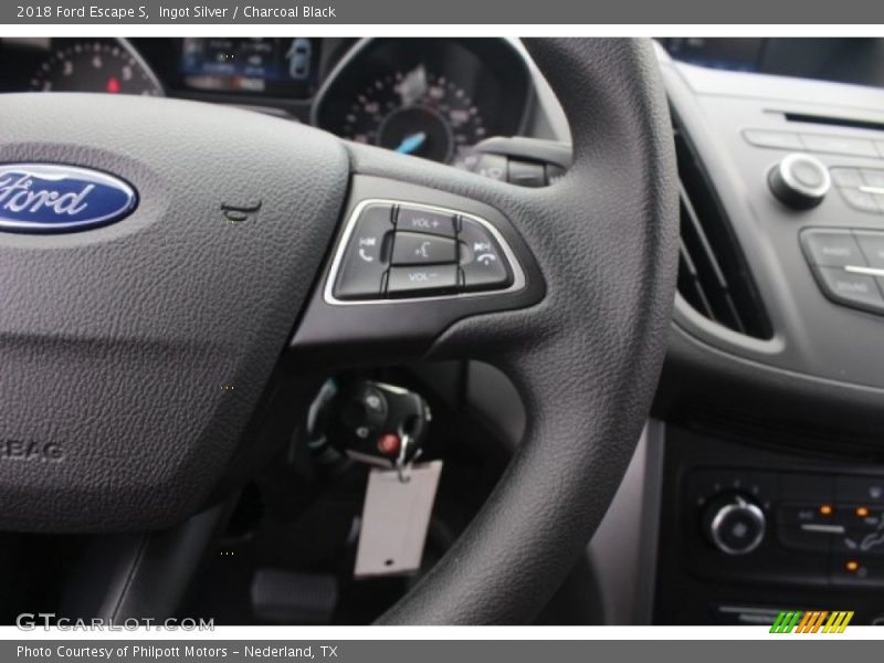 Ingot Silver / Charcoal Black 2018 Ford Escape S