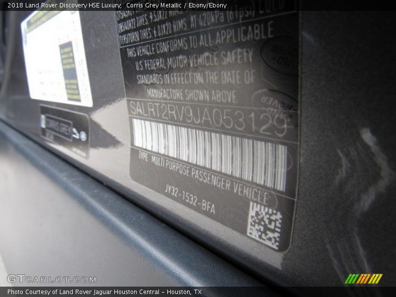 Corris Grey Metallic / Ebony/Ebony 2018 Land Rover Discovery HSE Luxury
