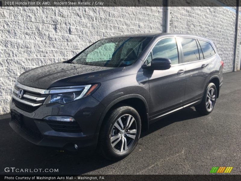 Modern Steel Metallic / Gray 2018 Honda Pilot EX AWD