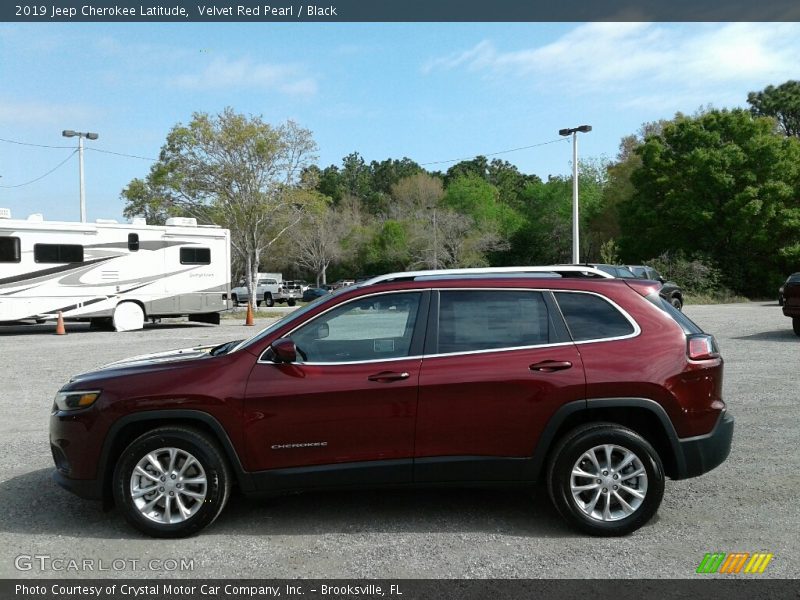 Velvet Red Pearl / Black 2019 Jeep Cherokee Latitude