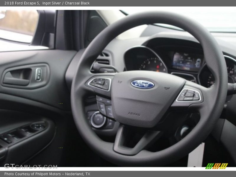 Ingot Silver / Charcoal Black 2018 Ford Escape S