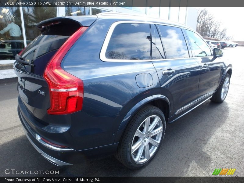 Denim Blue Metallic / Amber 2018 Volvo XC90 T6 AWD Inscription