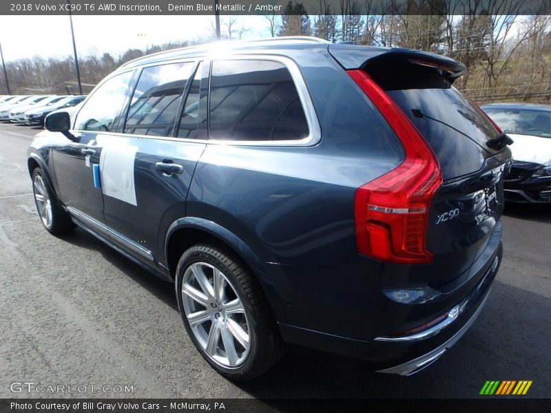 Denim Blue Metallic / Amber 2018 Volvo XC90 T6 AWD Inscription