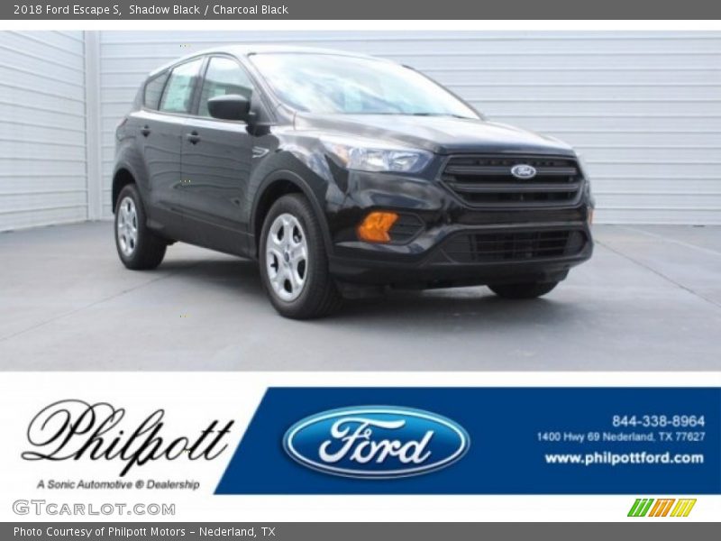 Shadow Black / Charcoal Black 2018 Ford Escape S