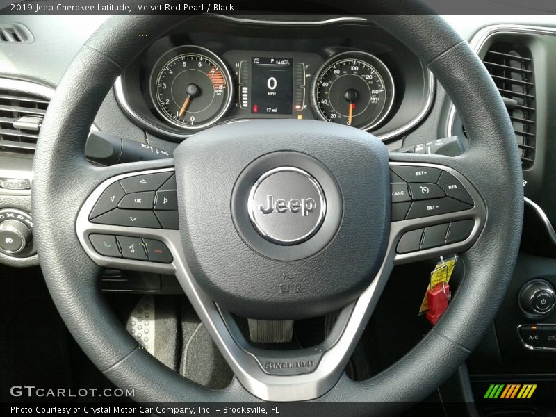 Velvet Red Pearl / Black 2019 Jeep Cherokee Latitude