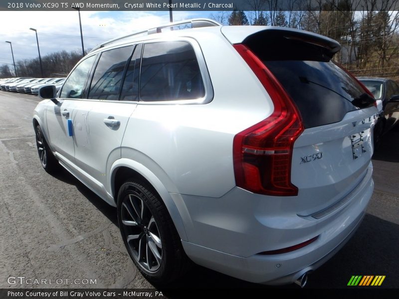 Crystal White Pearl Metallic / Charcoal 2018 Volvo XC90 T5 AWD Momentum