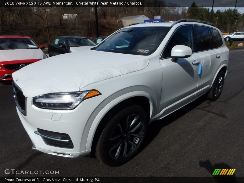 Crystal White Pearl Metallic / Charcoal 2018 Volvo XC90 T5 AWD Momentum