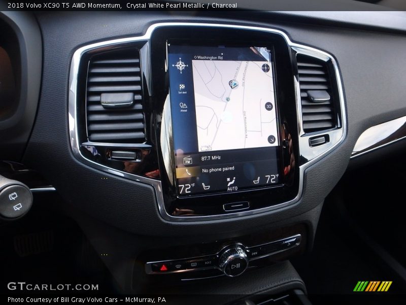 Crystal White Pearl Metallic / Charcoal 2018 Volvo XC90 T5 AWD Momentum