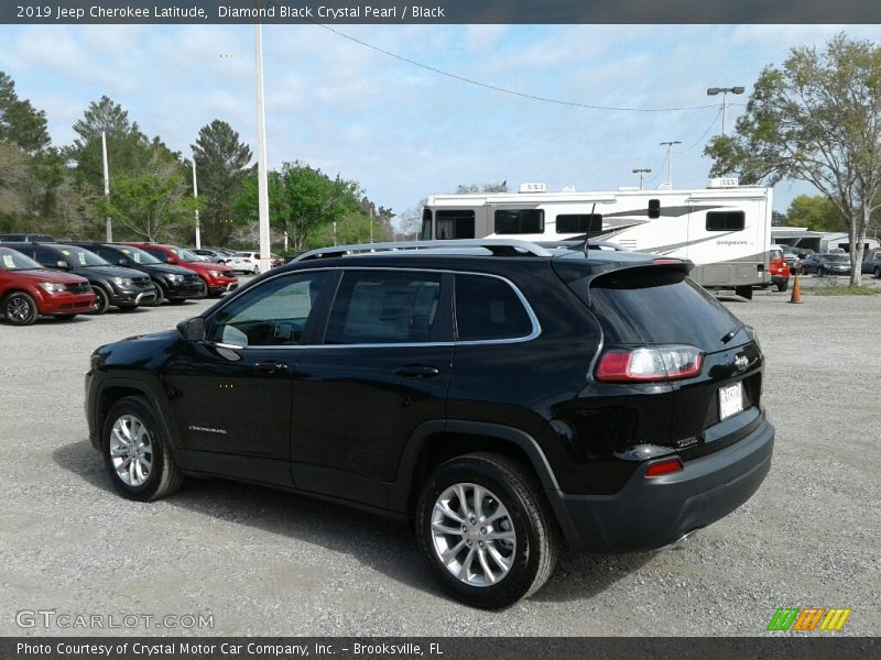 Diamond Black Crystal Pearl / Black 2019 Jeep Cherokee Latitude