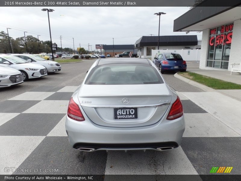 Diamond Silver Metallic / Black 2016 Mercedes-Benz C 300 4Matic Sedan