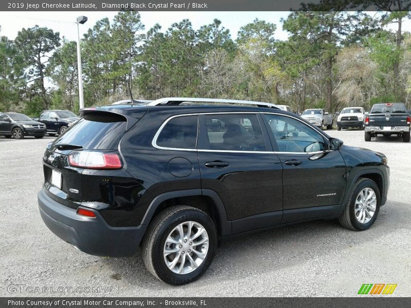 Diamond Black Crystal Pearl / Black 2019 Jeep Cherokee Latitude