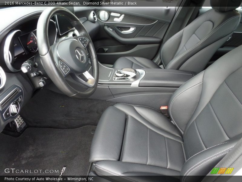 Diamond Silver Metallic / Black 2016 Mercedes-Benz C 300 4Matic Sedan