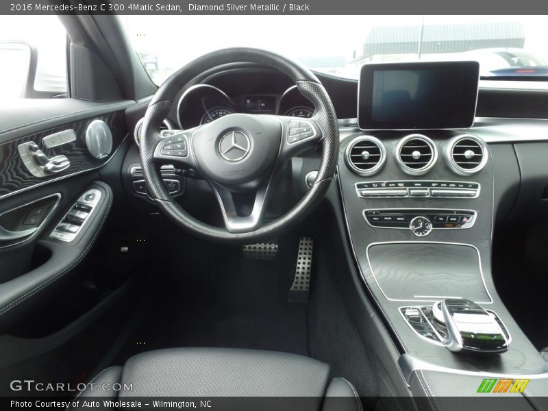 Diamond Silver Metallic / Black 2016 Mercedes-Benz C 300 4Matic Sedan