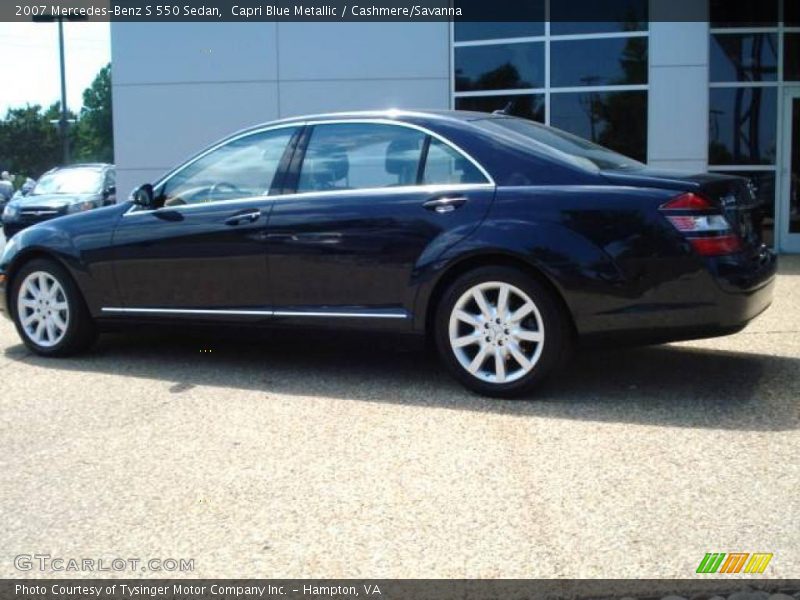 Capri Blue Metallic / Cashmere/Savanna 2007 Mercedes-Benz S 550 Sedan