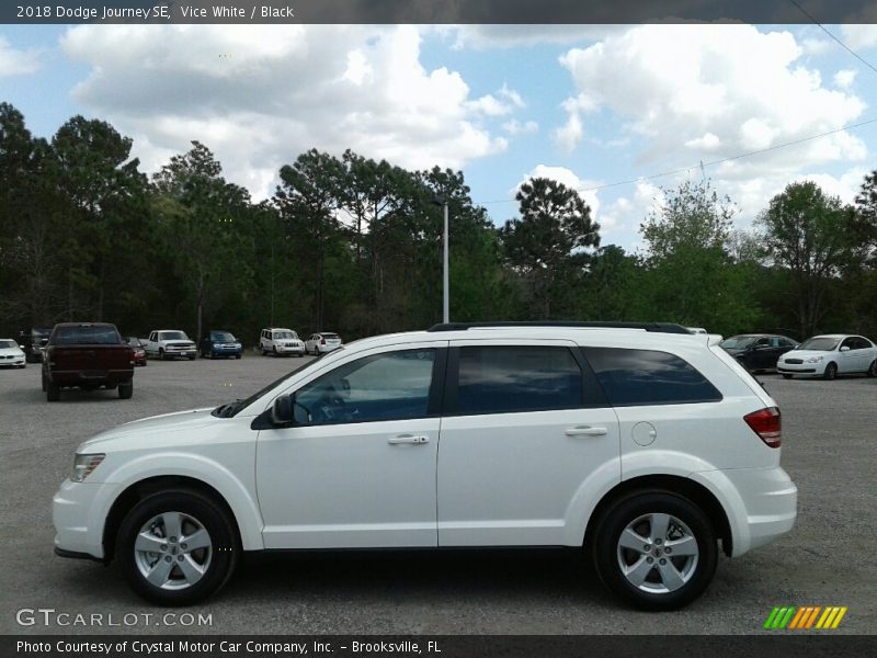 Vice White / Black 2018 Dodge Journey SE