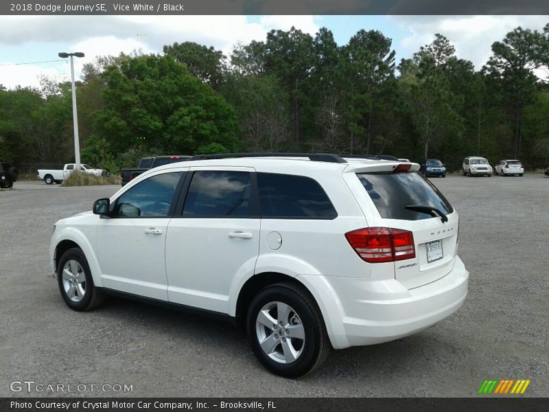 Vice White / Black 2018 Dodge Journey SE