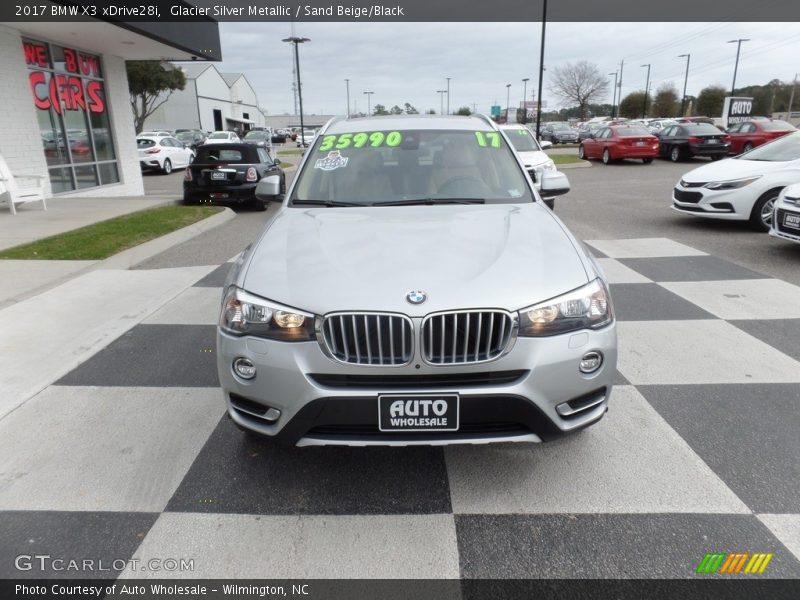 Glacier Silver Metallic / Sand Beige/Black 2017 BMW X3 xDrive28i