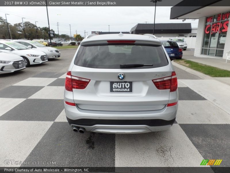 Glacier Silver Metallic / Sand Beige/Black 2017 BMW X3 xDrive28i