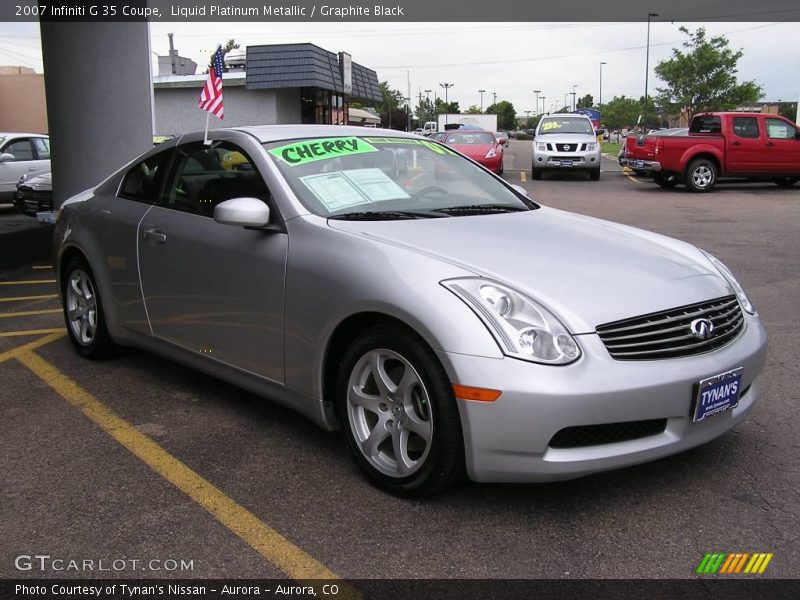 Liquid Platinum Metallic / Graphite Black 2007 Infiniti G 35 Coupe